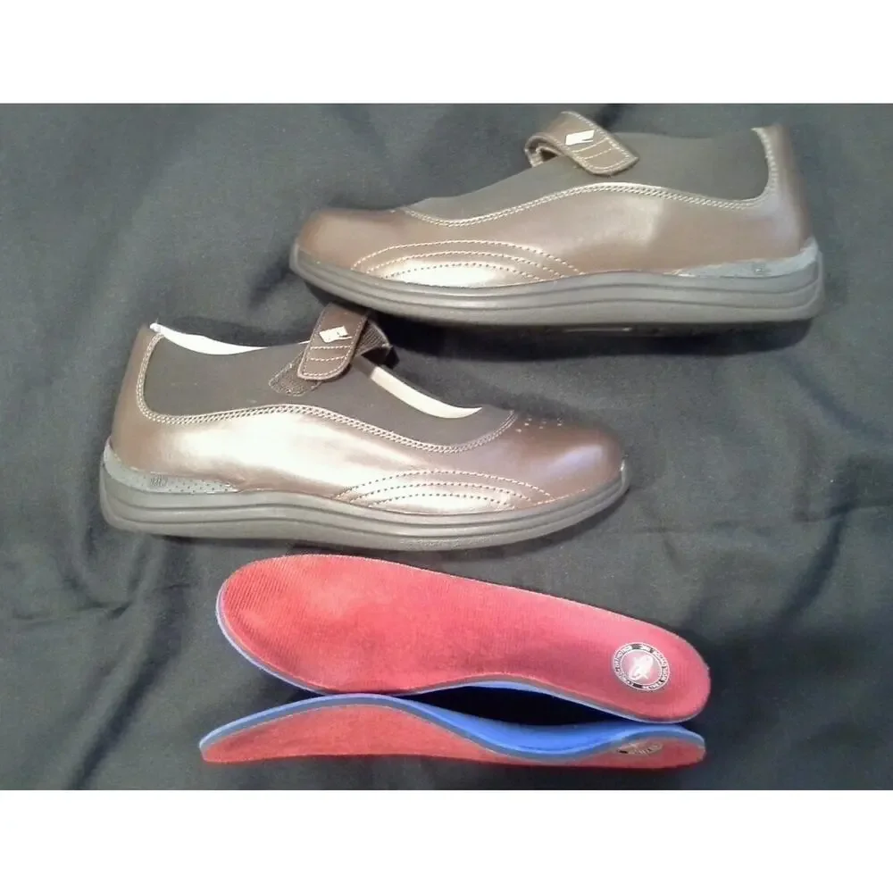 Drew Leather Man Made Brown Orthopedic Shoes Lynco‎ Orthotics sole Inserts